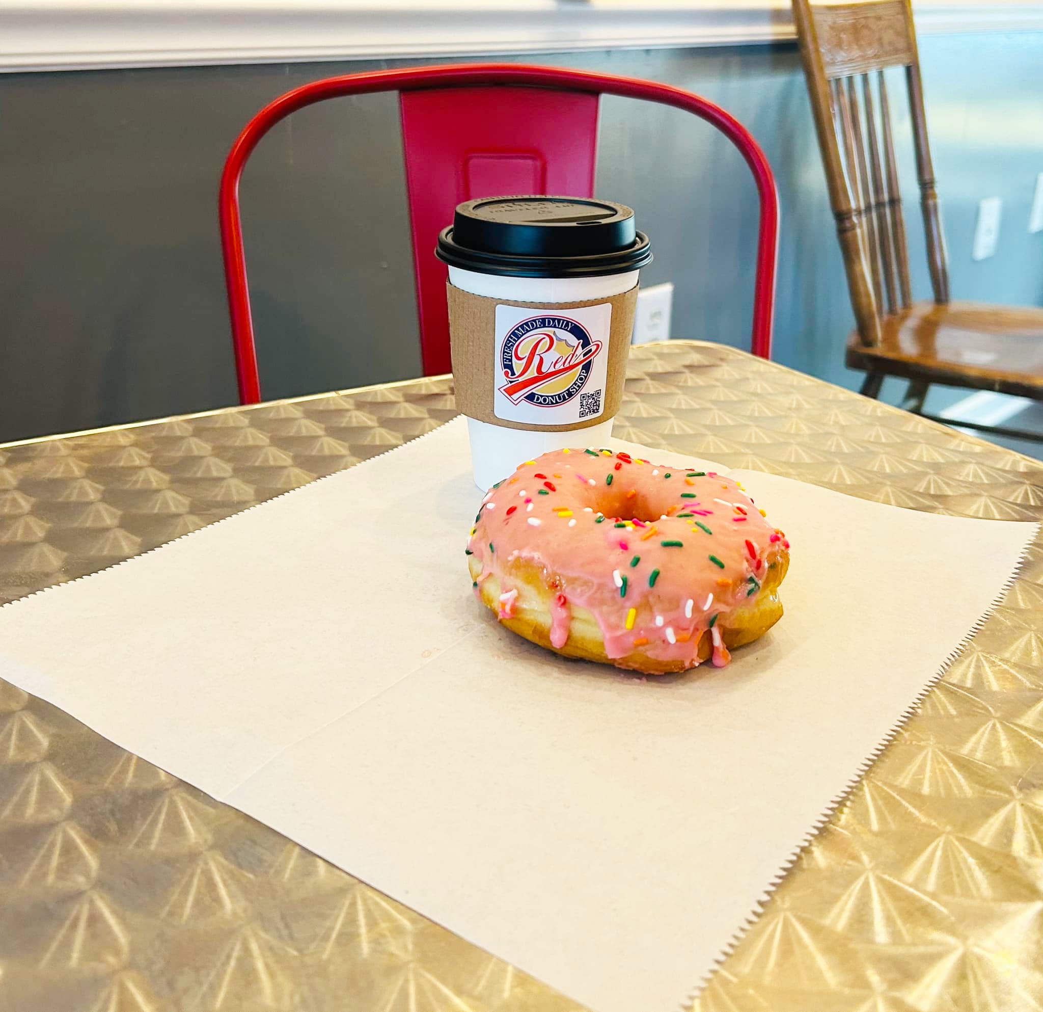 Red Donut Shop Welcome