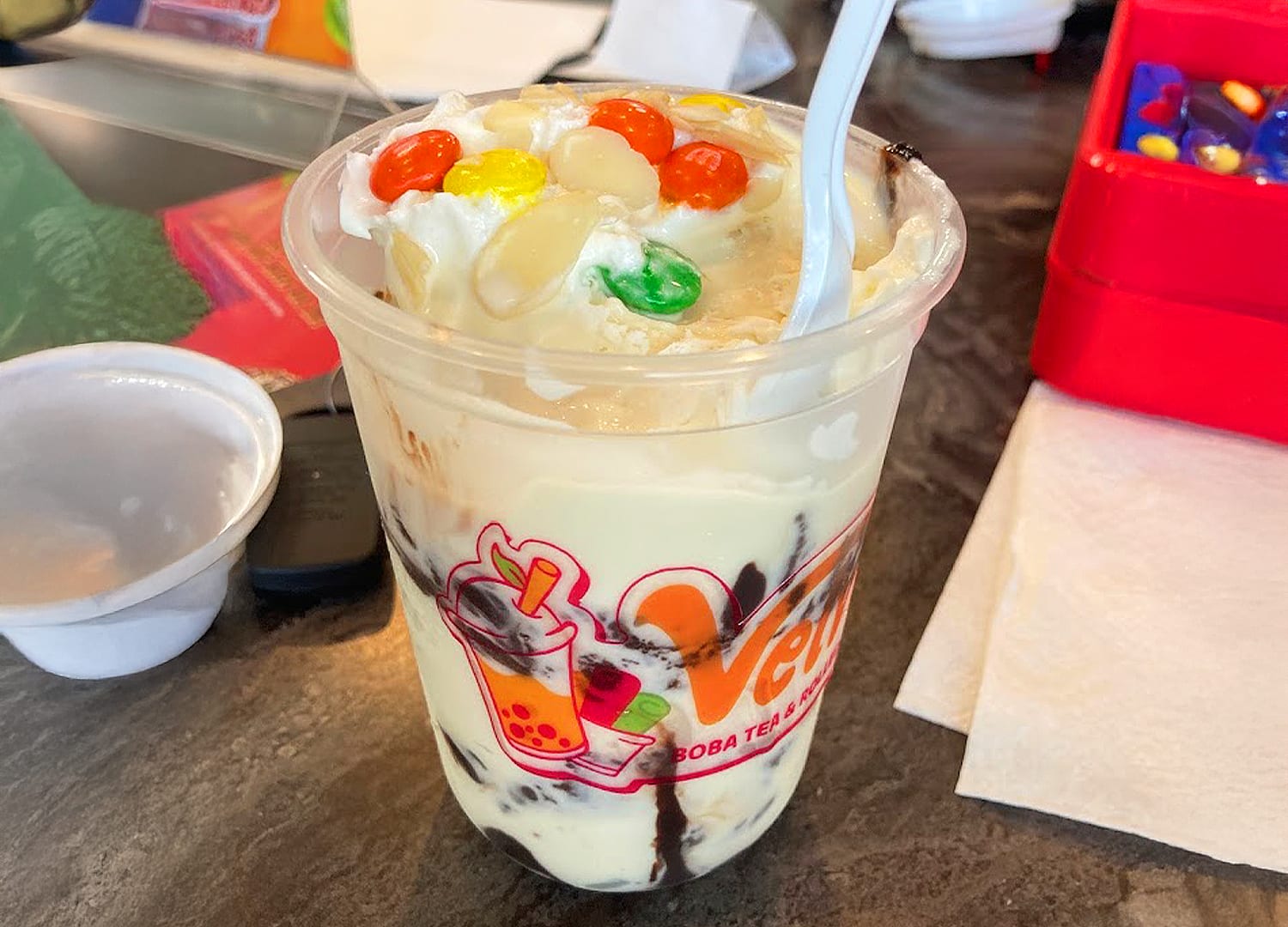 Velvet Boba Tea and Rolled Ice Cream