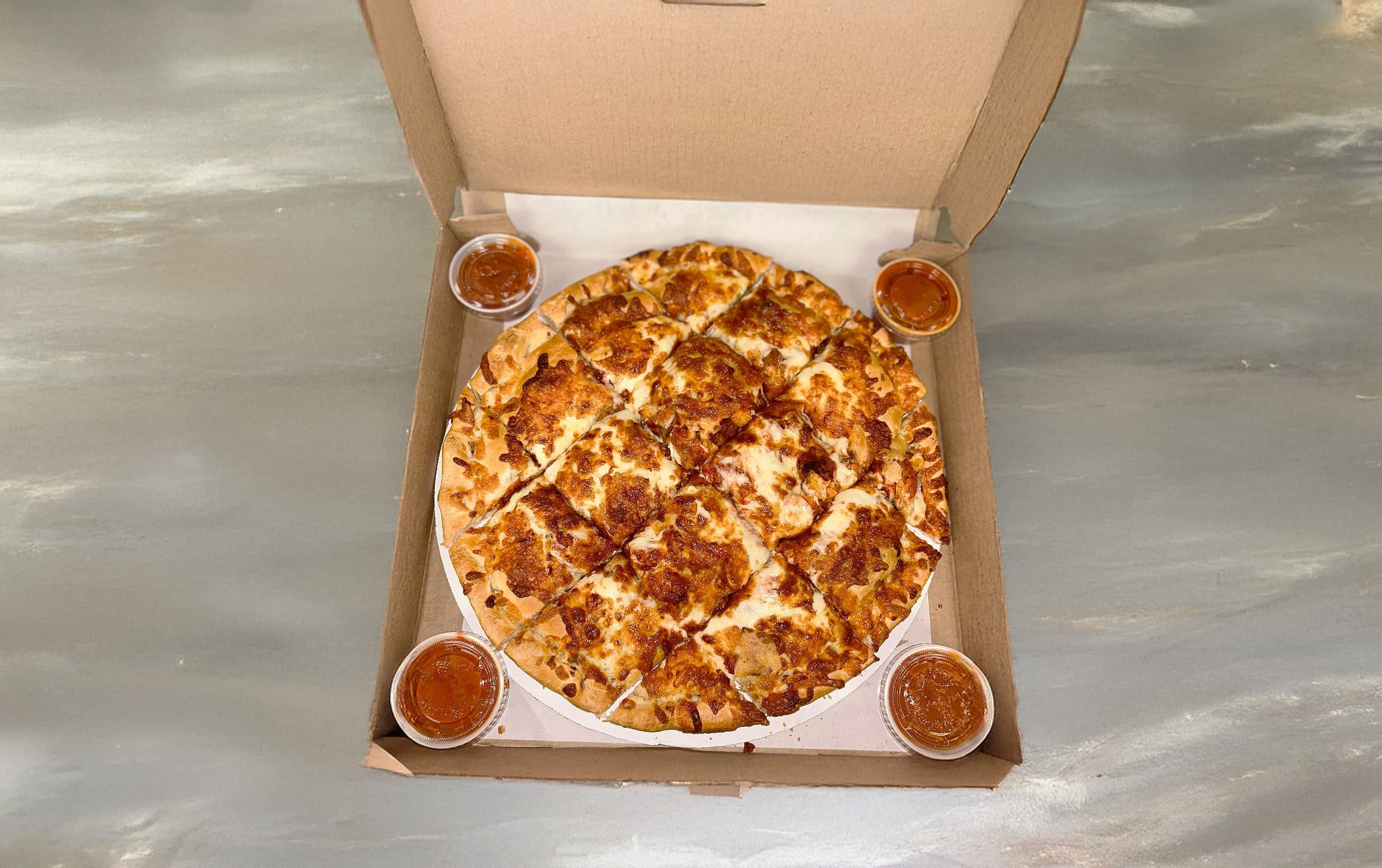 Louis Roast Beef and Pizza